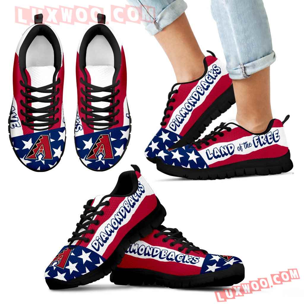 Proud Of American Flag Three Line arizona Diamondbacks Sneakers